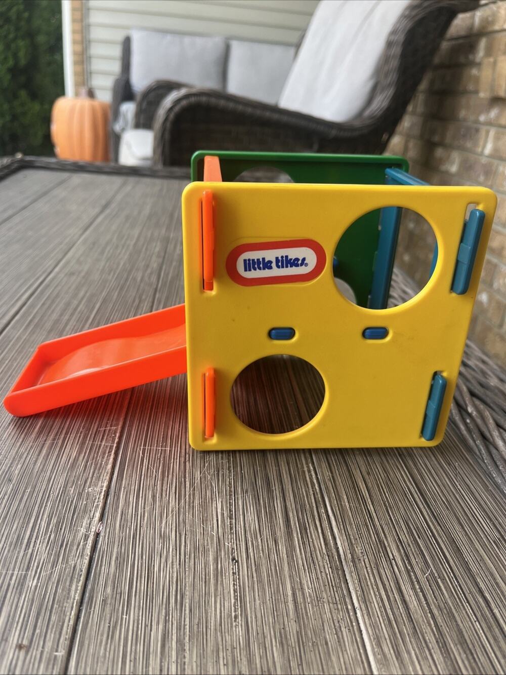 Vintage Little Tikes doll house mini size Jungle Gym Slide Play Cube 90s Guc